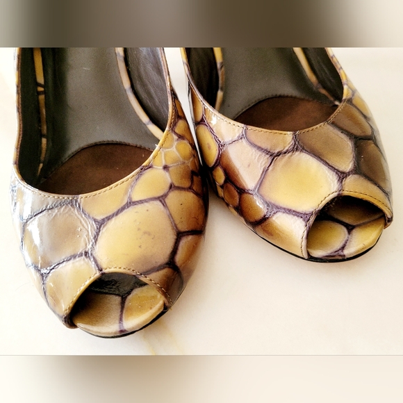 Donald J. Pliner Papina Genuine Croc Leather Slingback Kitten Heels US 9 - Picture 7 of 16